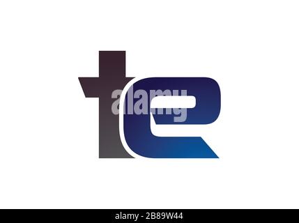 E, TE Initial Letter Logo Design Vektor-Vorlage, grafisches Alphabet Symbol für Corporate Business Identity Stock Vektor