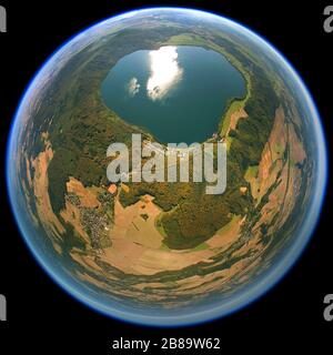 , Laacher See, 25.09.2011, Luftbild, Deutschland, Rheinland-Pfalz, Maria Laach Stockfoto