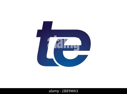 E, TE Initial Letter Logo Design Vektor-Vorlage, grafisches Alphabet Symbol für Corporate Business Identity Stock Vektor