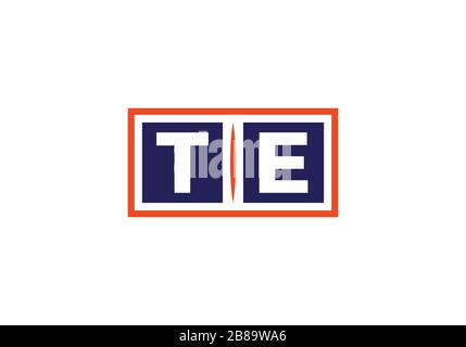 E, TE Initial Letter Logo Design Vektor-Vorlage, grafisches Alphabet Symbol für Corporate Business Identity Stock Vektor