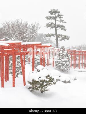 Takayama-Inari-Schrein Aomori Japan Stockfoto