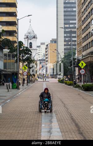 Bogota unter Quarantäne, da Coronavirus Fälle in Kolumbien 145 erreichen Stockfoto