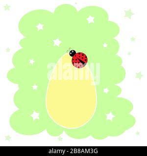 illustration der Cartoon-Illustration von easter Chicken Egg Stock Vektor