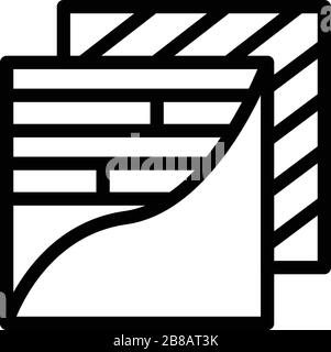 Dachstruktur im Detail Symbol, Gliederstil Stock Vektor