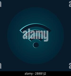 isoliertes Bild mit Wifi-logo und Symbolvektor Stock Vektor