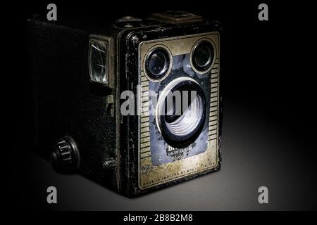 Studio-Bild einer Brownie Box Camera Stockfoto