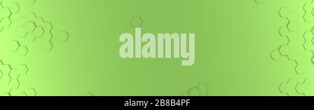 Abstrakter moderner grüner Wabenhintergrund, 3D-Rendering Stockfoto