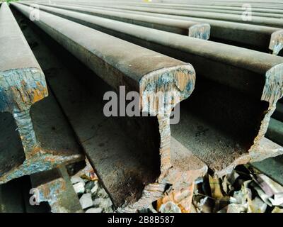 Ein Bild von Eisenstangen Stockfoto