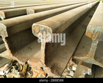 Ein Bild von Eisenstangen Stockfoto