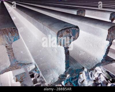 Ein Bild von Eisenstangen Stockfoto