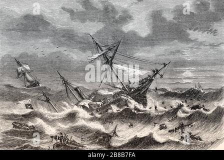 SS Mittelamerika, sank im September 1857 in einem Hurrikan Stockfoto