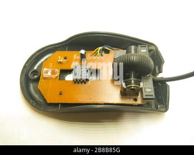 Ein Bild einer defekten Computermaus Stockfoto