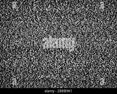 Statisches Rauschen auf dem abgedämpften analogen fernsehbildschirm Stockfoto
