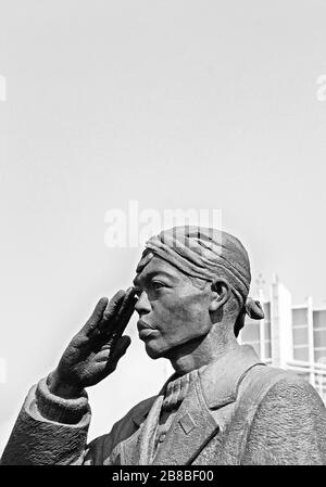 jakarta, indonesien - 2008.09.09: Denkmal des General sudirman auf Jalan jenderal sudirman Stockfoto