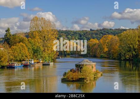 Seine bei Bougival Stockfoto