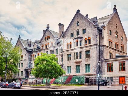 Juni 2018 - Montreal, Kanada: McGill University Strathcona Musikgebäude an der Sherbrooke Street in Montreal, Quebec, Kanada Stockfoto