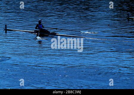 Toda Olympic Rowing Course, Saitama, Japan. März 2020. Allgemeine Ansicht, 21. MÄRZ 2020 - Rudern: 2020 Japan nationaler Kandidat Endauswahlkampf Frauen Leichtgewichtler Einzelschulter Repechage Toda Olympic Rowing Course, Saitama, Japan. Kredit: Naoki Morita/AFLO SPORT/Alamy Live News Stockfoto