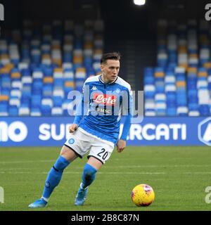 piotr zielinski (neapel) während der italienischen Fußball-Serie A Saison 2019/20, italienisches Serie A Fußballspiel in neapel, Italien, 01. Januar 2020 Stockfoto