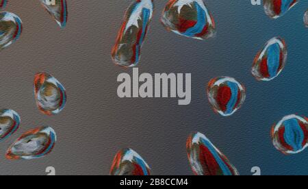 Design Pattern Artwork für Dekorieren druckbarer Flyer, große Banner, Werbung, Web, Karten, Einladungen und schöne Kunstwerke an den Wänden Stockfoto