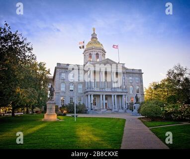 Die Hauptstadt des Staates New Hampshire in der Übereinstimmung. Stockfoto