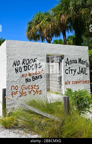 Old Anna Maria City Jail Building auf Anna Maria Island, Florida Stockfoto