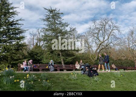 Streatham, London, Großbritannien. März 2020. Das tägliche Leben in Streatham Common inmitten der Coronavirus Pandemie in South London, England. Gutschrift: Sam Mellish / Alamy Live News Stockfoto