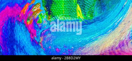 Abstrakte innere Wand Kunstdruck für alles dekorieren, naiven zeitgenössischen Stil Kunstwerk mit chaotischen Pinselstriche und Spritzern, moderne Malerei ba Stockfoto