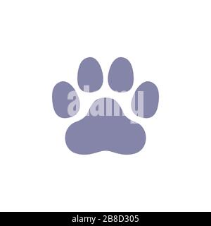 Design Mit Logo-Vorlagen Für Hunde-Pfote-Druck. Vektor EPS 10. Stockfoto