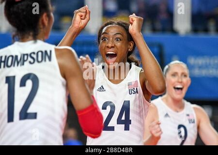 Chiaka ogboku (usa) während der Saison 2019/20 der Volleyballspieler, Volleyball Intenationals in conegliano (tv), Italien, 01. Januar 2020 Stockfoto