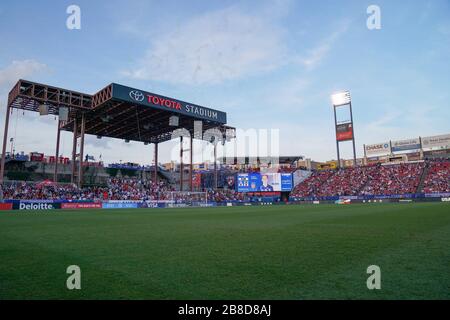 FRISCO. USA. 11. MÄRZ: Allgemeiner Blick auf das Toyota Stadium während des SheBelieves Cup Women's International Freundschaftsspiel zwischen den USA Frauen gegen Japan Frauen im Toyota Stadium in Frisco, Texas, USA. ***keine kommerzielle Nutzung*** (Foto von Daniela Porcelli/SPP) Stockfoto