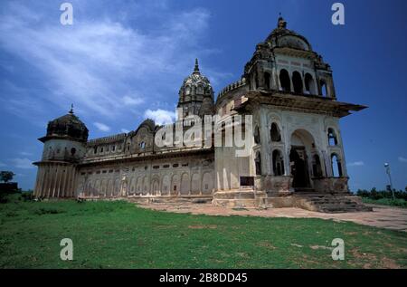 Lakshmi Narayan Tempel, Mischung aus Fort und Tempel Formen. Orchha Madhya Pradesh, Indien Stockfoto