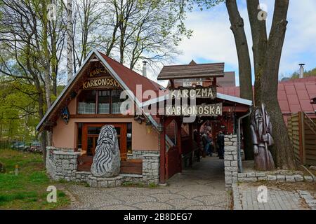 Ruebezahl-Schenke, Szklarska Poreba, Niedermösien, Riesengebirge, Polen Stockfoto