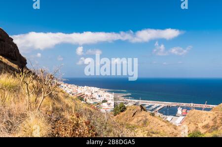 Blick auf Santa Cruz de La Palma, die Hauptstadt der Insel La Palma, Kanarische Inseln, Spanien Stockfoto