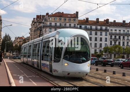 Light Rail in Lyon Frankreich Stockfoto