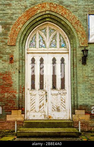 Ehemalige First Methodist Church, Corner Allegheny und Wayne Streets, Hollisdayburg, PA Stockfoto