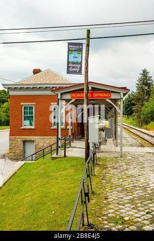 Roaring Spring Railroad Station and Historical Society, 500 Main Street, Roaring Spring, PA Stockfoto