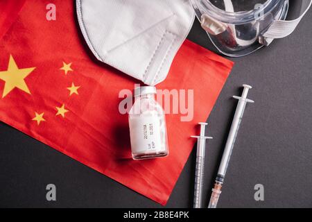 Coronavirus-Impfstoff in China. Behandlung in China. Medizin, Impfung und Behandlung, chinesische Gesundheitsversorgung. Stockfoto