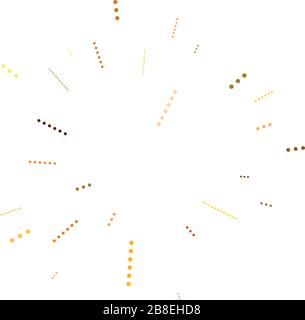 Zufällige Punkte, Kreise abstrakt. Sprenkel, radial gepunktet, strahlend, kreisförmige geometrische Abbildung. Polka-dots, pointillist, pointillism Design elemen Stock Vektor