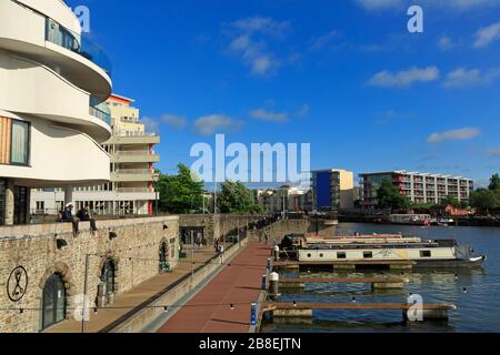 Apartments in Gasworks Docks, Bristol City, Bristol County, England, Großbritannien Stockfoto