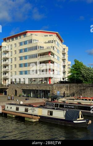 Apartments in Gasworks Docks, Bristol City, Bristol County, England, Großbritannien Stockfoto