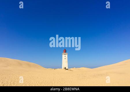 Der Leuchtturm Rubjerg Krade Fyr-Leuchtturm in Dänemark Stockfoto