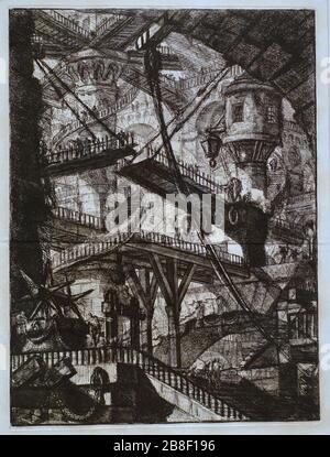 Giovanni Battista Piranesi - Le Carceri d'invenzione - zweite Ausgabe Stockfoto