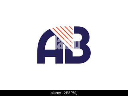 A B, ab Initial Letter Logo Design Vektor-Vorlage, grafisches Alphabet Symbol für Corporate Business Identity Stock Vektor