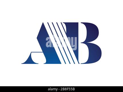 A B, ab Initial Letter Logo Design Vektor-Vorlage, grafisches Alphabet Symbol für Corporate Business Identity Stock Vektor