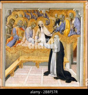 Giovanni di Paolo die mystische Ehe der Heiligen Katharina von Siena. Stockfoto