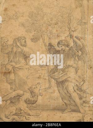 Giovanni Francesco Romanelli - Erzengel Uriel und der Drache Stockfoto