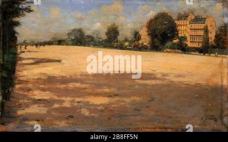 Giuseppe de Nittis - Paisaje (Avenue du Boulogne). Stockfoto