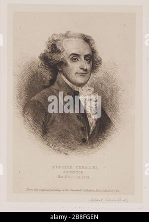 Giussepe Ceracchi, Bildhauer. Nat. 1760-Ob. 1801 - Albert Rosenthal, Phila. J. Trumbull, pinx. Stockfoto