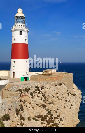 Europa Point Lighthouse, Gibraltar, Großbritannien, Europa Stockfoto