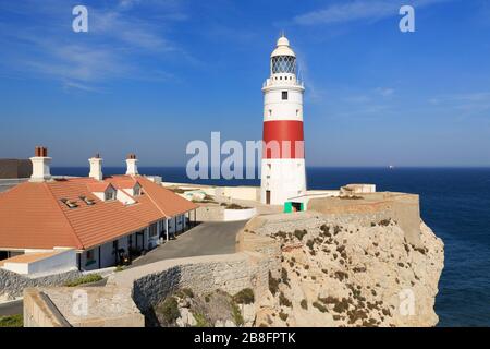 Europa Point Lighthouse, Gibraltar, Großbritannien, Europa Stockfoto